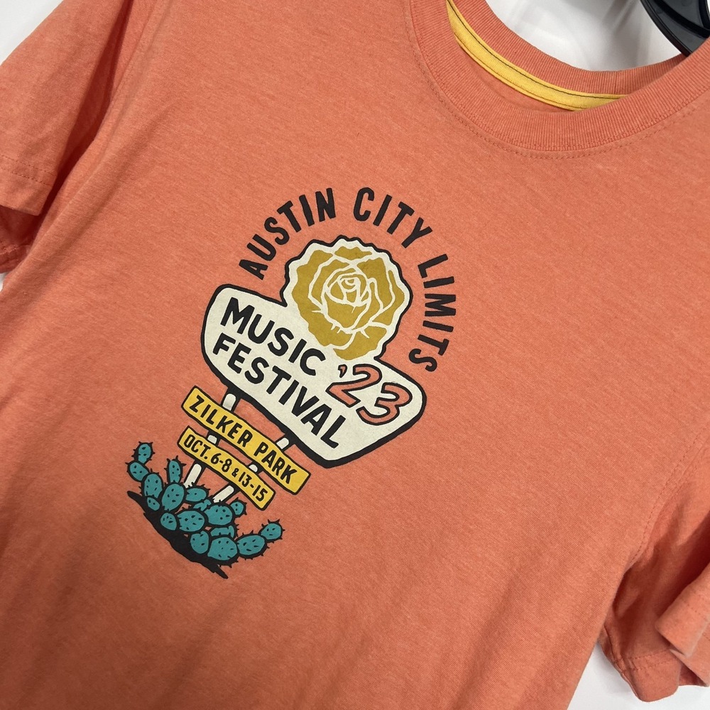 Howler Brothers Austin City Limits T Shirt Mens S ACL Yellow Rose Festival EUC